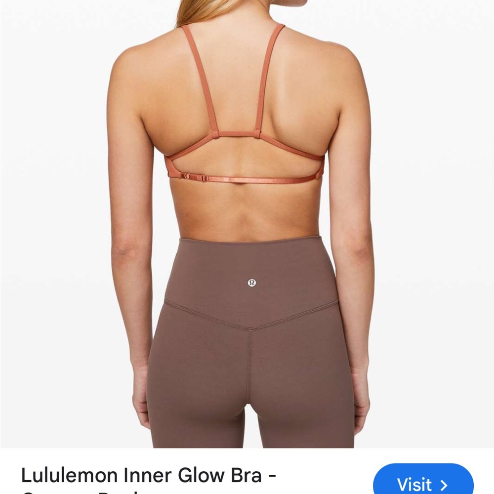 Lululemon Inner Glow Bra- Canyon Rock - Picture 6 of 13